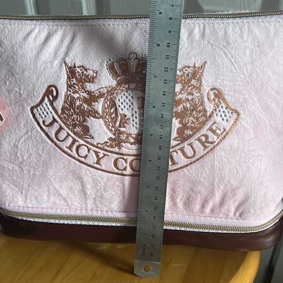 Juicy Couture Large Cosmetic Bag in Pink & Brown Scottie Dog - Picture 14 of 16